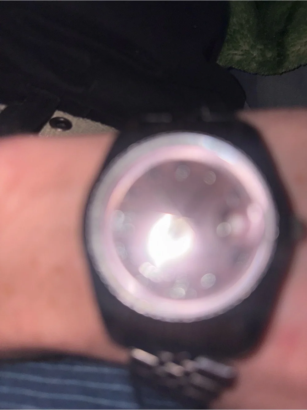 Men's Stainless Steel Wristwatch with Pink Dial